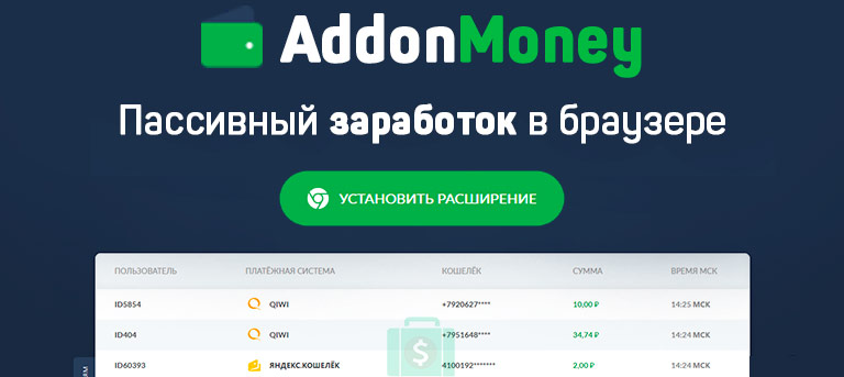 addon money - расширение браузера для автоматического заработка денег